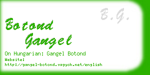 botond gangel business card